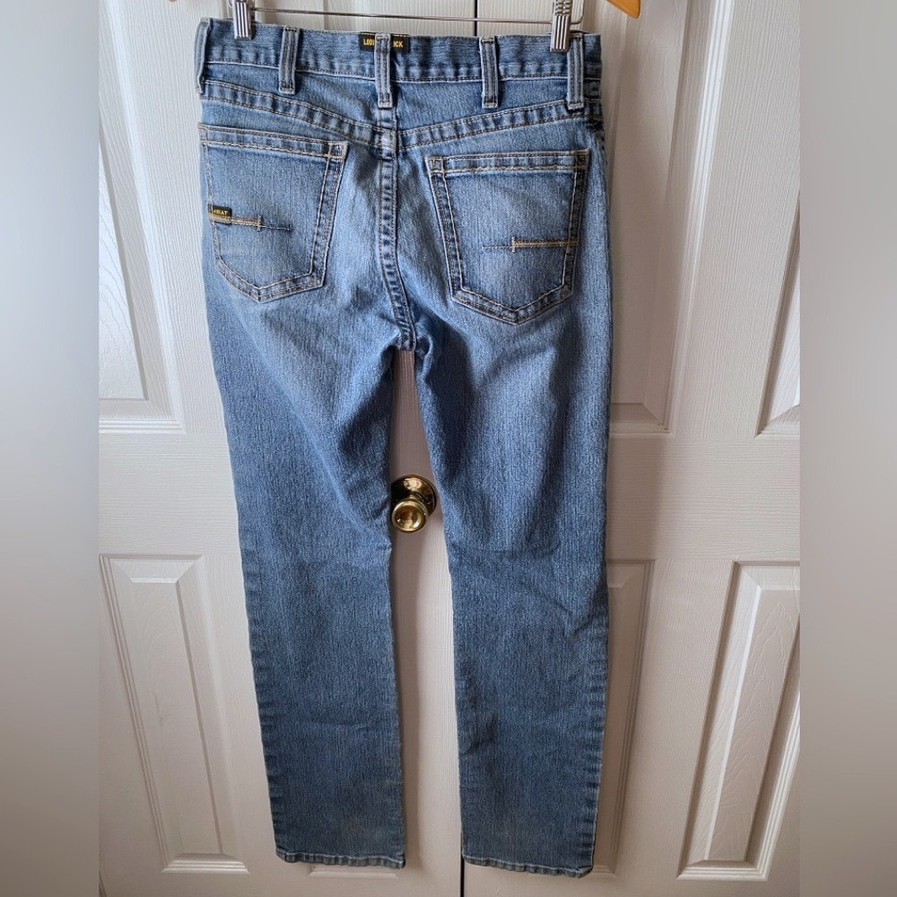 ARIAT REBAR M7 Slim Straight Rico Medium Wash Distressed Work Denim Jeans SZ 32 - Picture 2 of 13